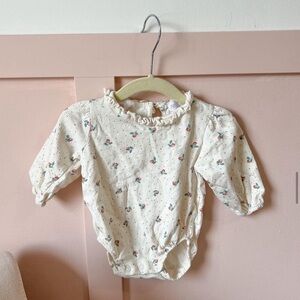 ZARA ruffle collar bodysuit 3-6 months